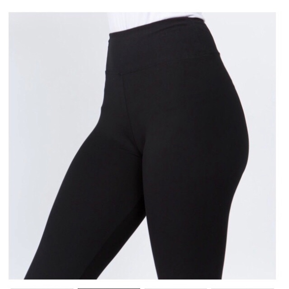 ❄️ One Size 0-14 Soft Black High Waist Leggings - Picture 4 of 6
